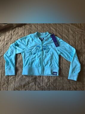 Runtz Aqua Zip-Front Track Jacket